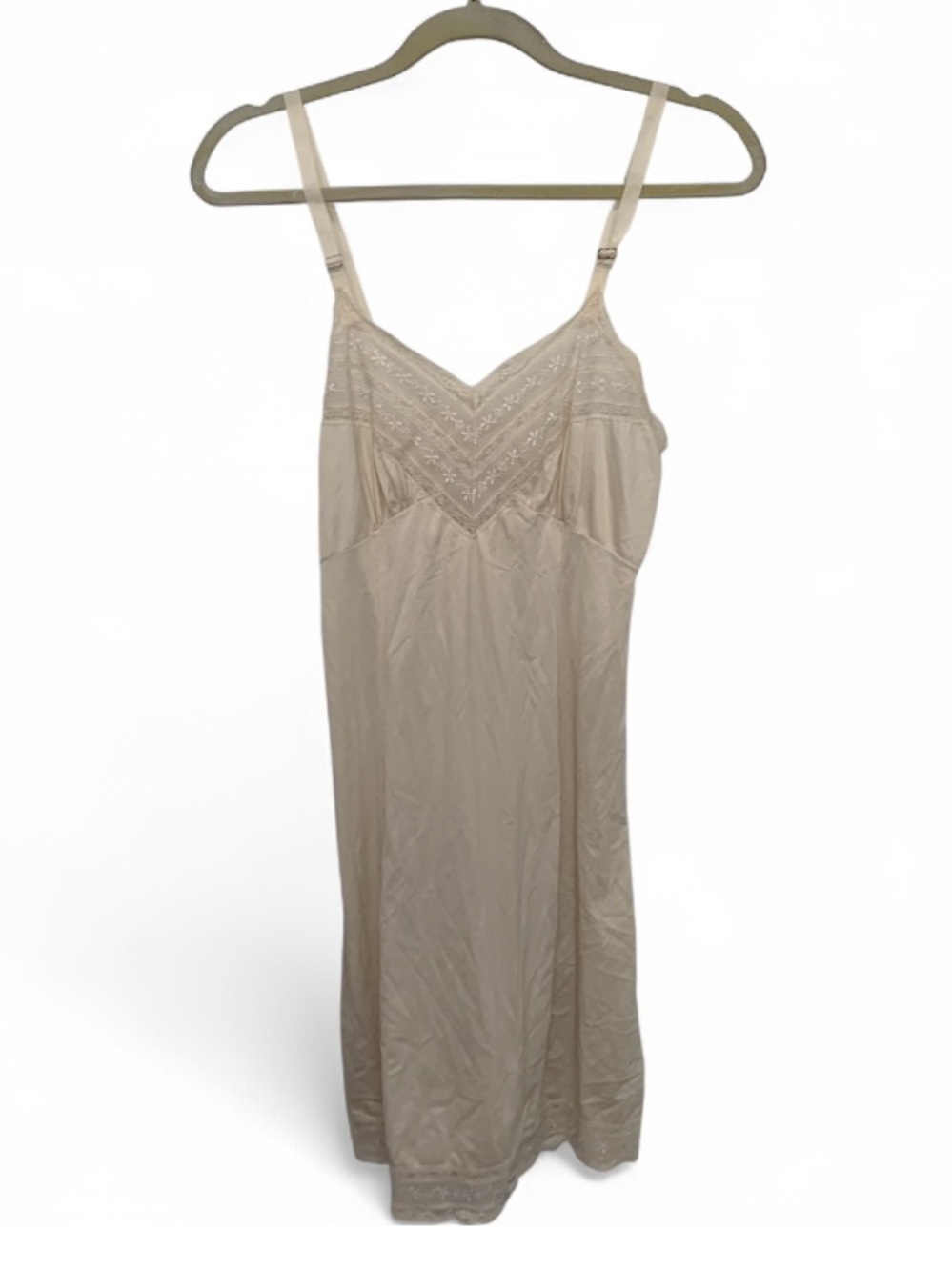 Women's Lace-Trim Slip Dress - Cream
